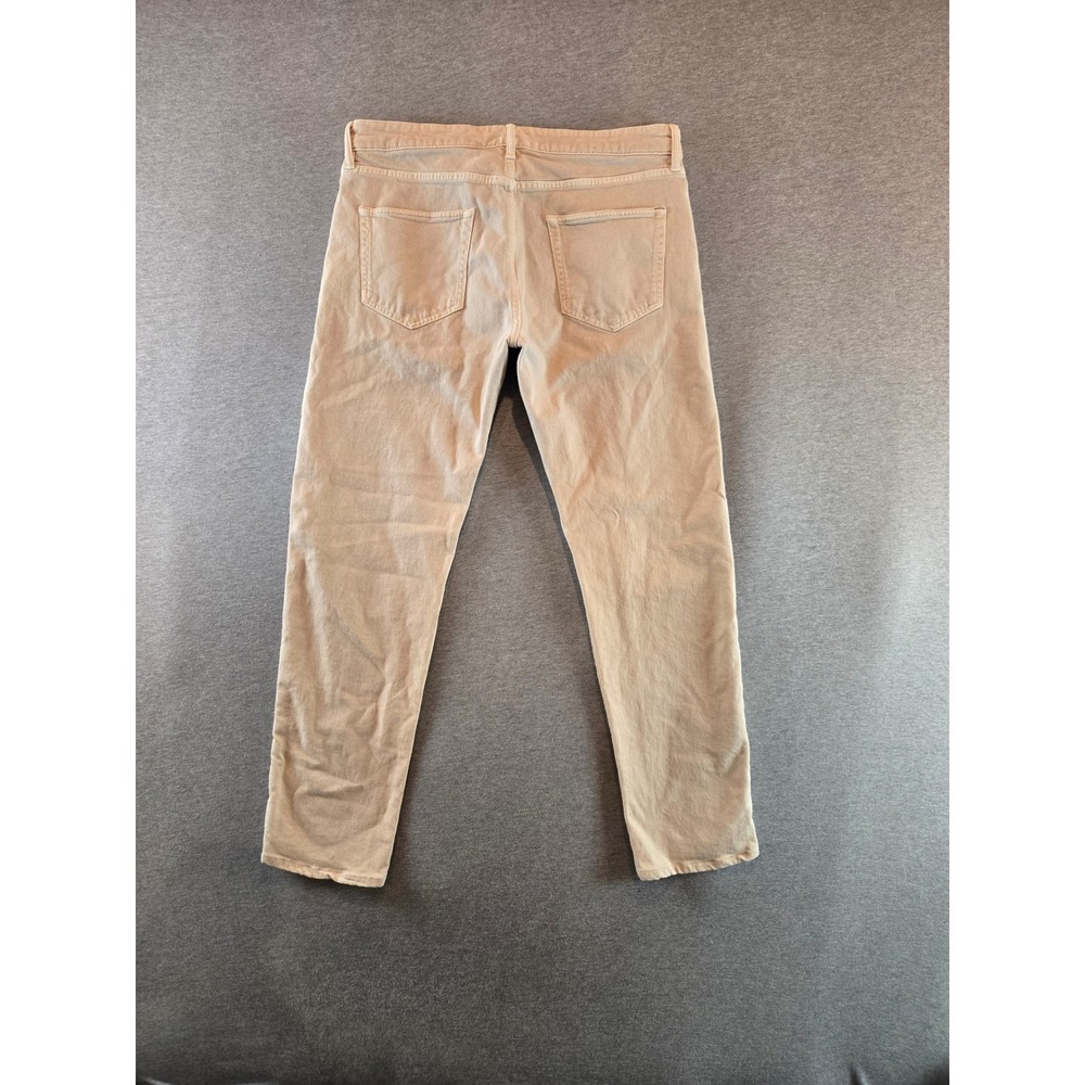 Loro Piana Quarona Pants Mens 36 Beige Italian Cotton Stretch 5 Pocket Trousers - Picture 2 of 15